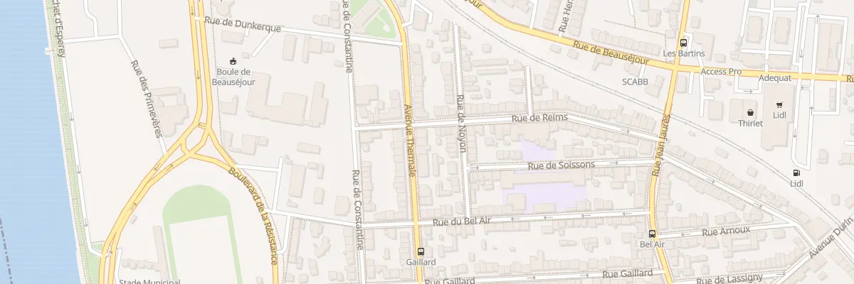 Plan du 150B Av Thermale à Vichy