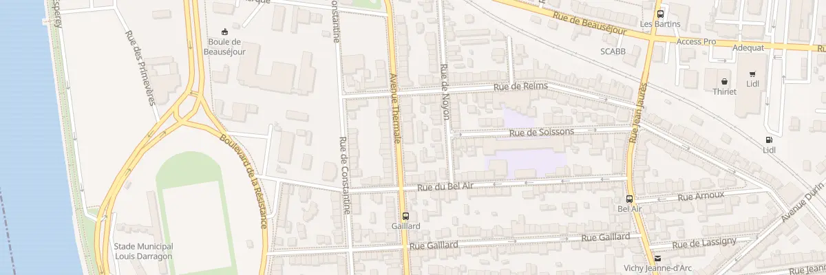Plan du 146 Av Thermale à Vichy