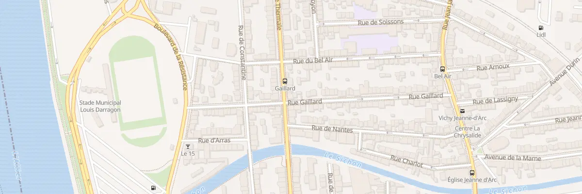 Plan du 25 Rue Gaillard à Vichy