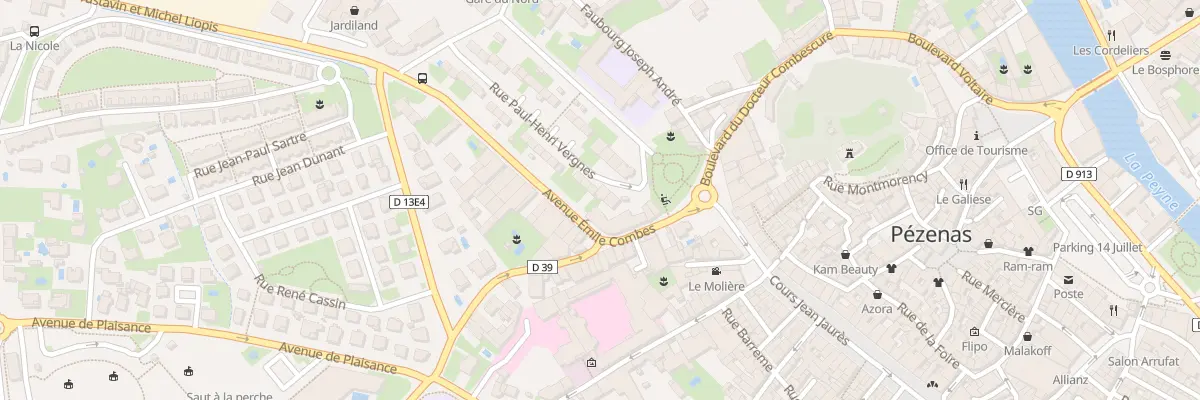 Plan du 5 Rue Paul Henri Vergnes à Pézenas