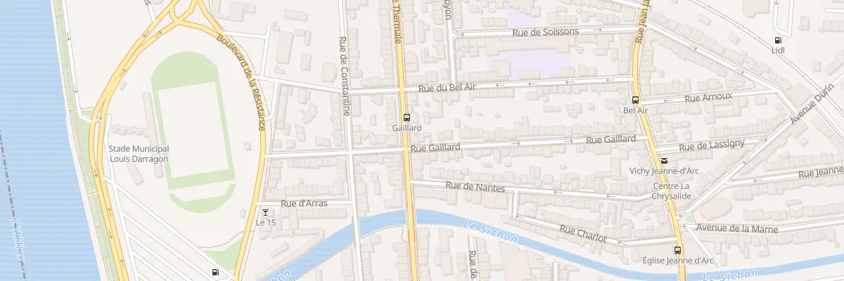 Plan du 27 Rue Gaillard à Vichy