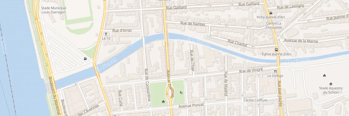 Plan du 106 Av Thermale à Vichy