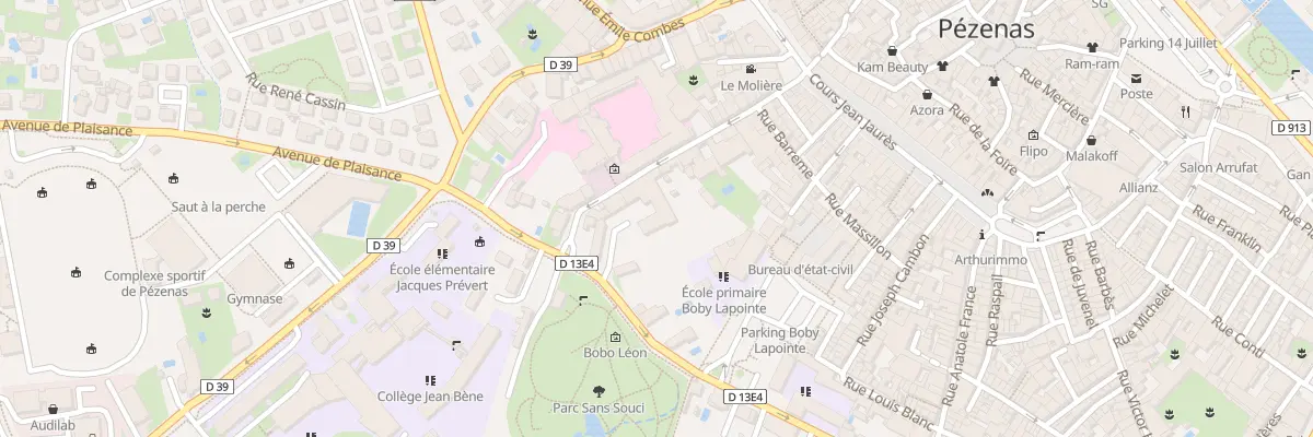 Plan du 23 Rue Henri Reboul à Pézenas