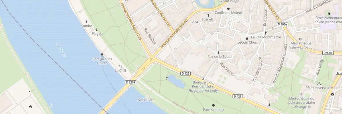 Plan du 1 Sq Albert 1er à Vichy