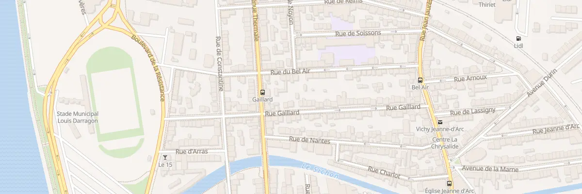 Plan du 33 Rue Gaillard à Vichy