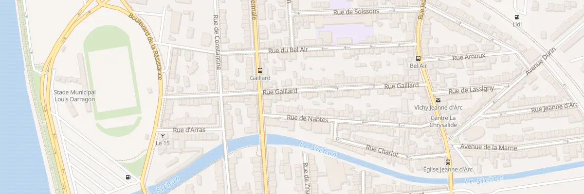 Plan du 40 Rue Gaillard à Vichy