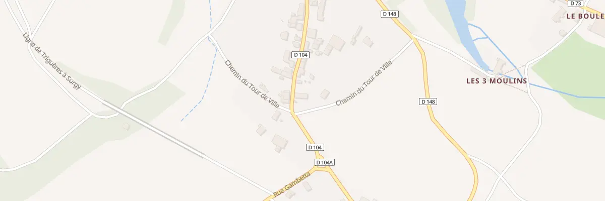 Plan du 38 Rue Gambetta à Druyes-les-Belles-Fontaines