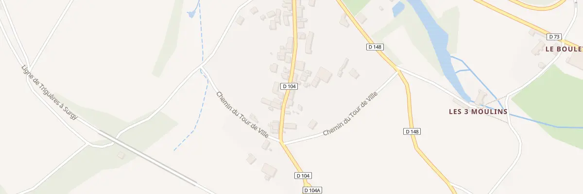 Plan du 25 Rue Gambetta à Druyes-les-Belles-Fontaines