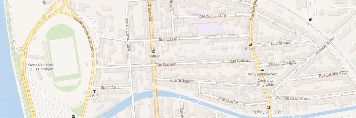 Plan du 37 Rue Gaillard à Vichy