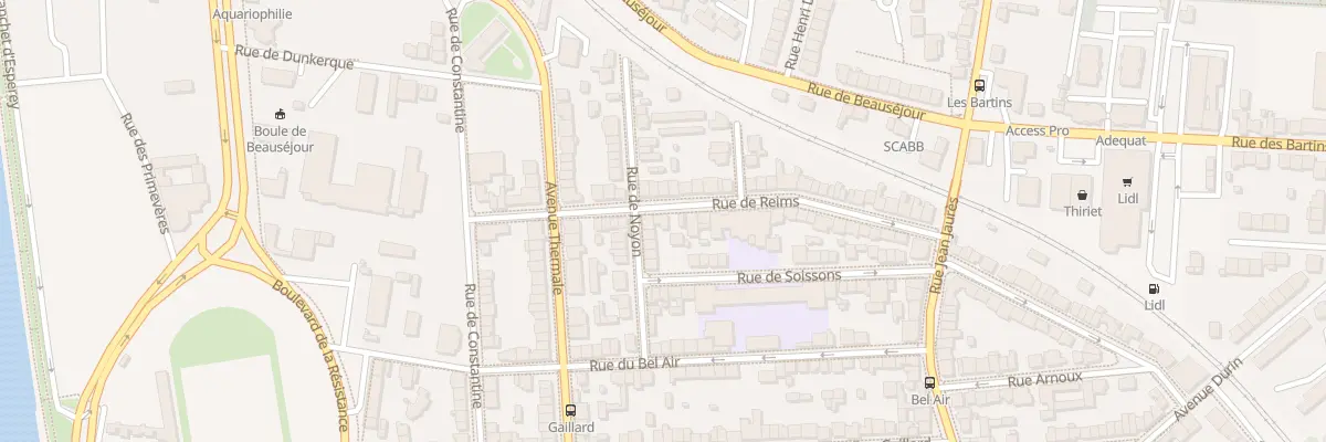 Plan du 22 Rue de Reims à Vichy