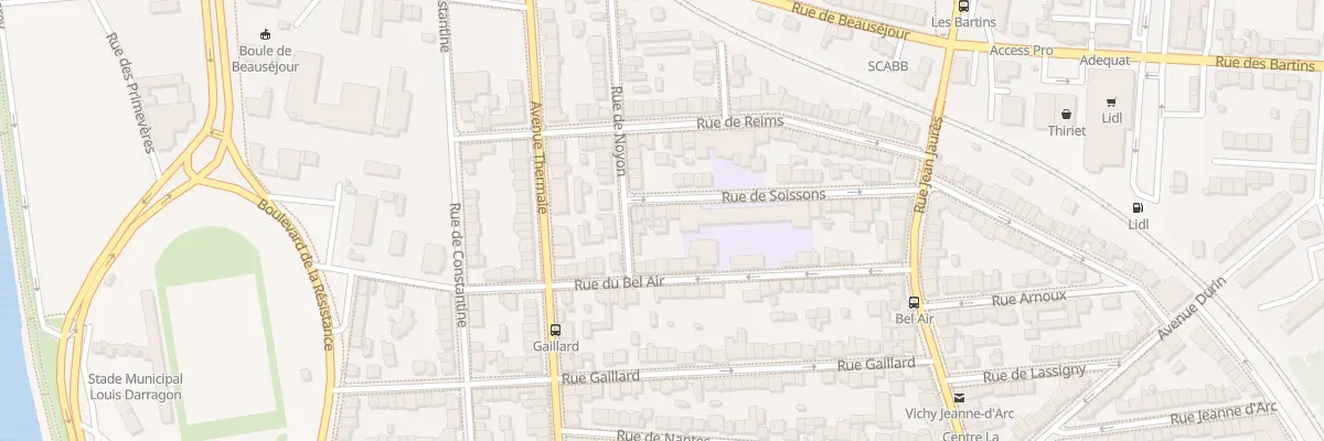 Plan du 8 Rue de Soissons à Vichy