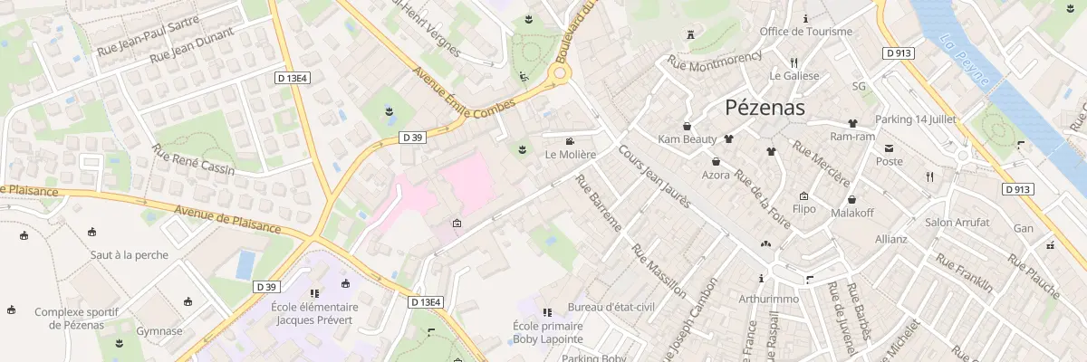 Plan du 16 Rue Henri Reboul à Pézenas
