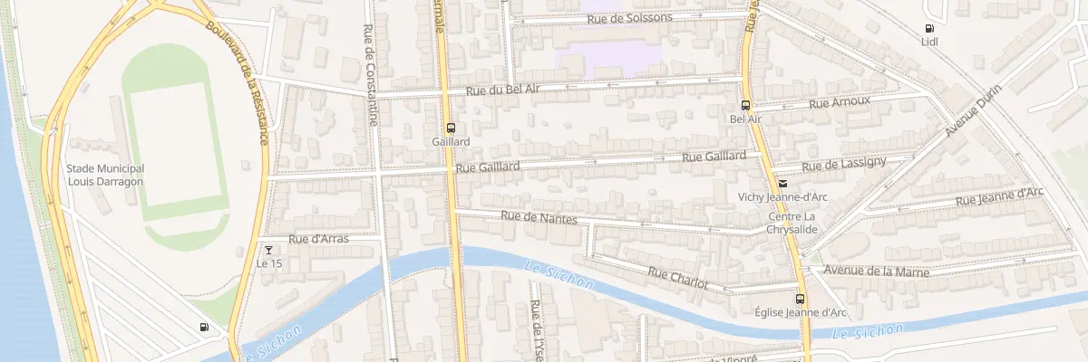Plan du 46 Rue Gaillard à Vichy
