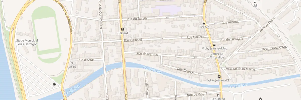 Plan du 17 Rue de Nantes à Vichy