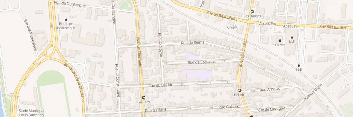 Plan du 5 Rue de Soissons à Vichy