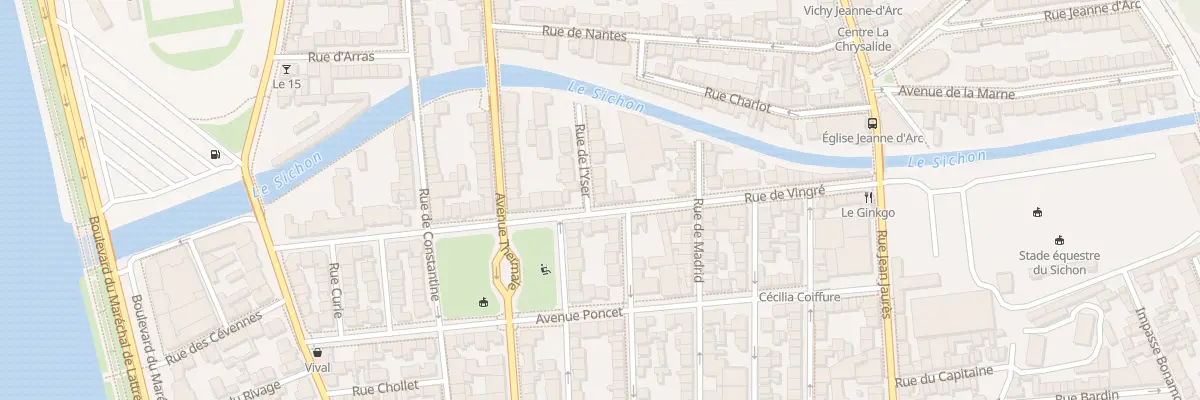 Plan du 45 Rue de Vingré à Vichy