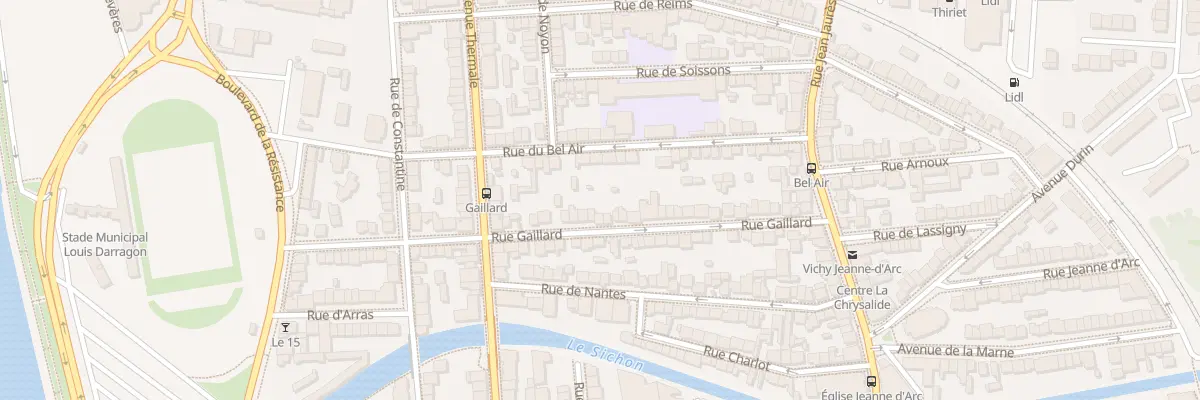 Plan du 45 Rue Gaillard à Vichy