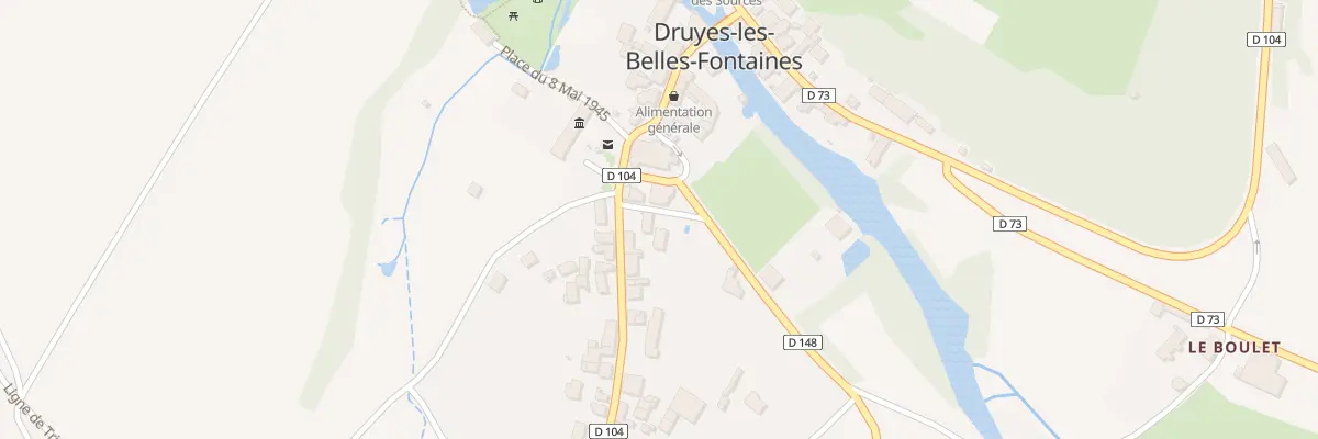 Plan du 3 Rue Gambetta à Druyes-les-Belles-Fontaines