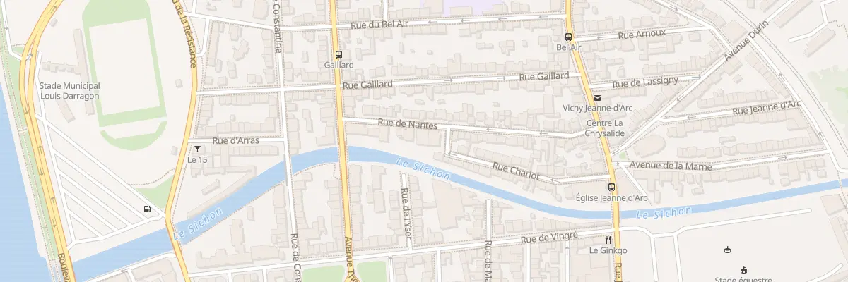 Plan du 14 Rue de Nantes à Vichy