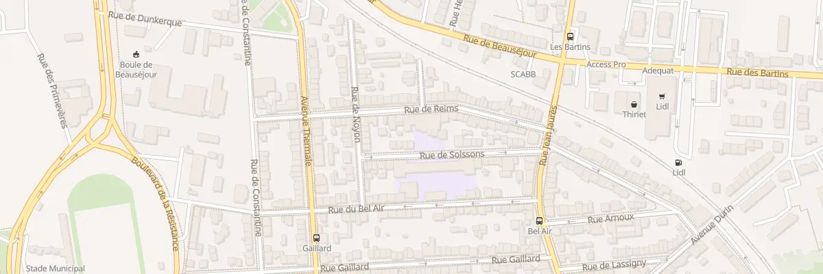 Plan du 11 Rue de Soissons à Vichy