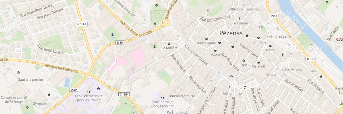 Plan du 7 Rue Henri Reboul à Pézenas