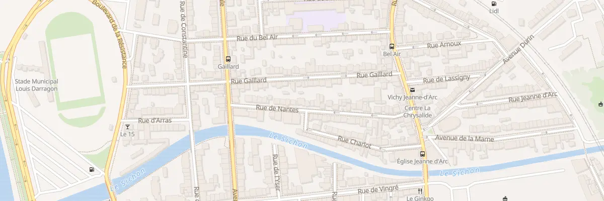 Plan du 23 Rue de Nantes à Vichy