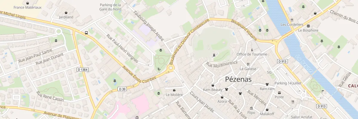 Plan du 8 Pl Frederic Mistral à Pézenas