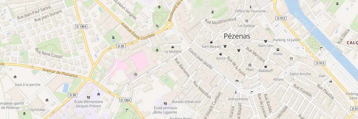 Plan du 5 Rue Henri Reboul à Pézenas