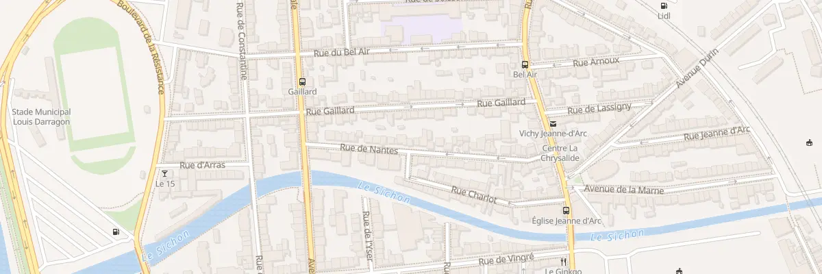 Plan du 25 Rue de Nantes à Vichy