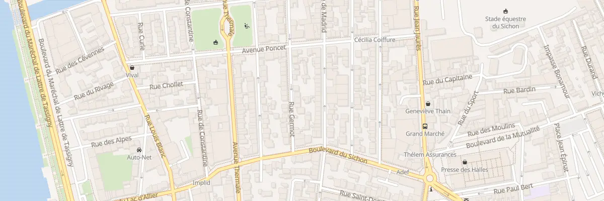 Plan du 14 Rue Germot à Vichy