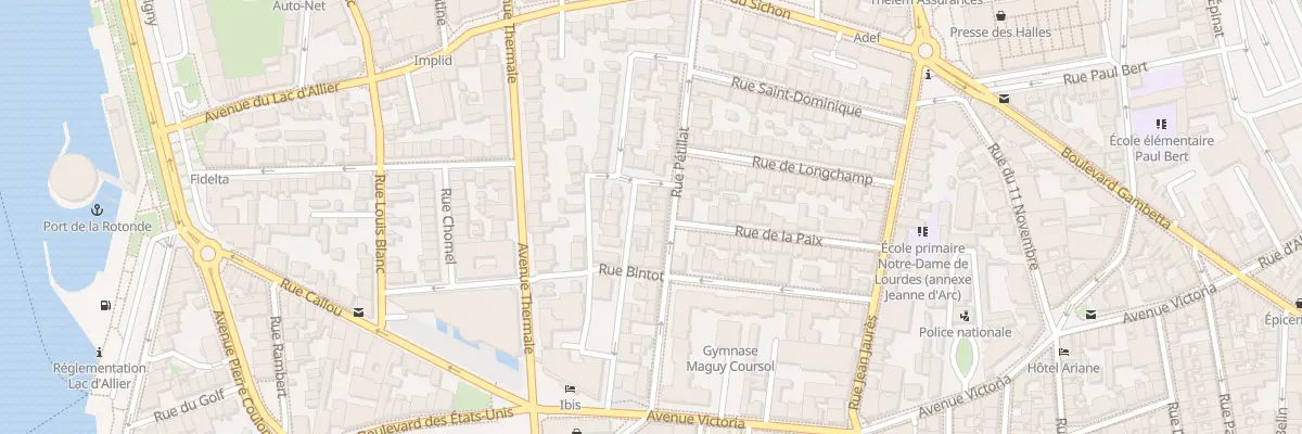 Plan du 23 Rue Pétillat à Vichy