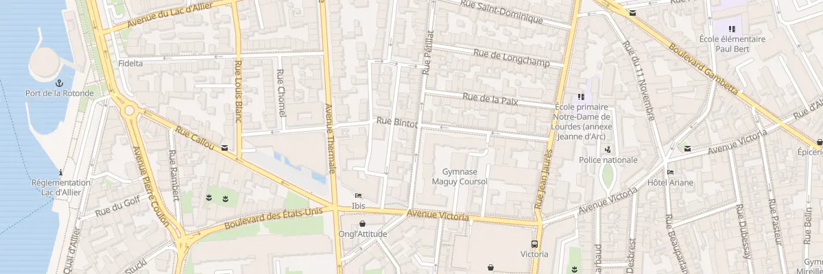 Plan du 13 Rue Pétillat à Vichy