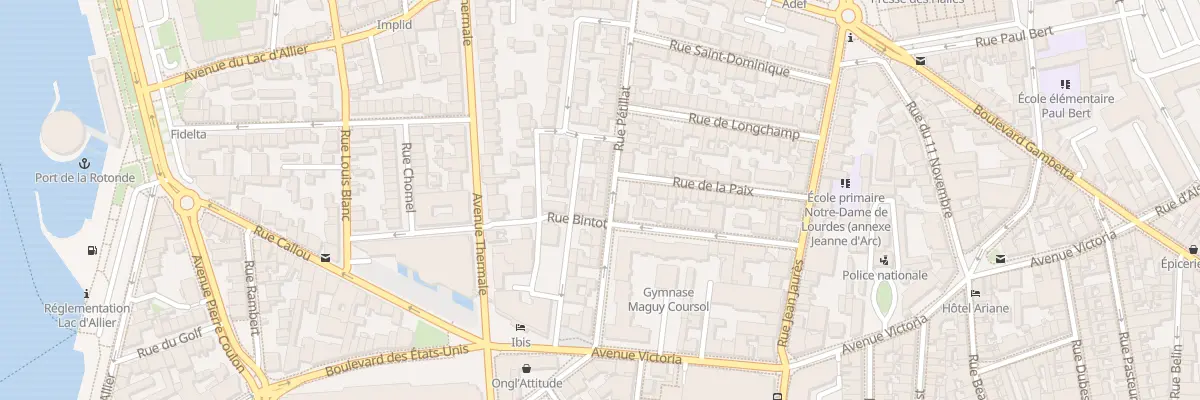 Plan du 17 Rue Pétillat à Vichy