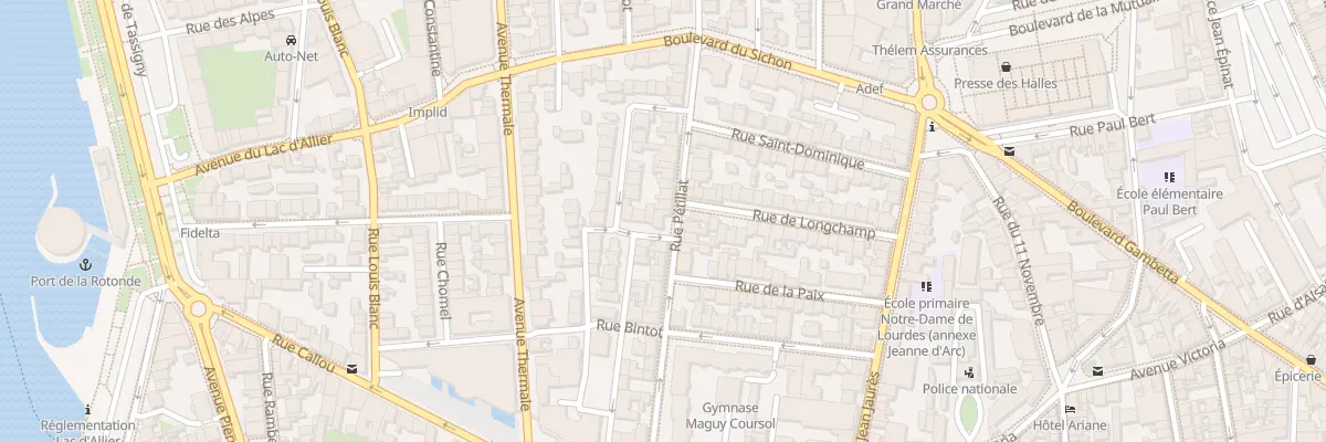 Plan du 29 Rue Pétillat à Vichy