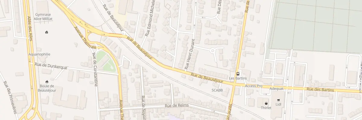 Plan du 5 Rue Henri Dunant à Vichy