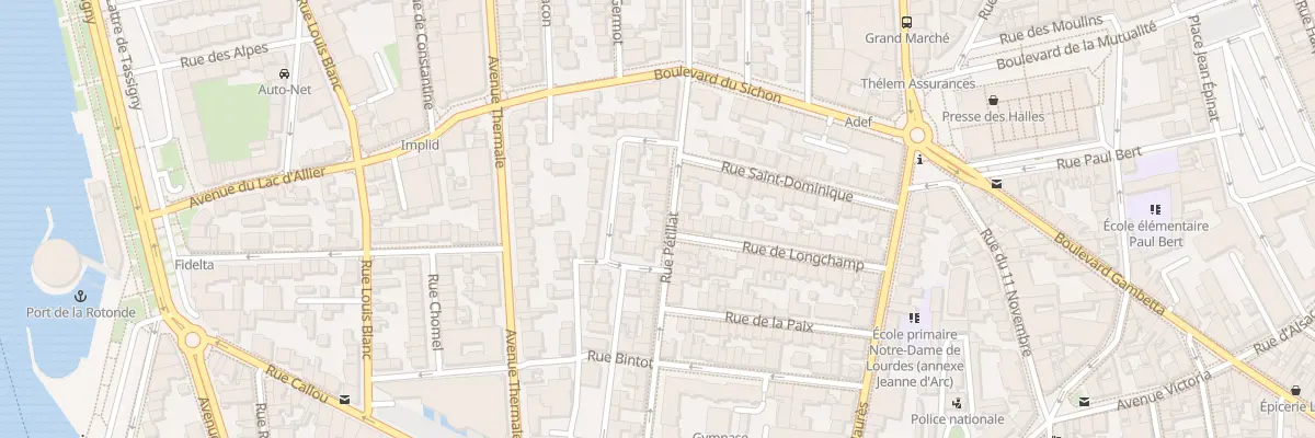 Plan du 35 Rue Pétillat à Vichy