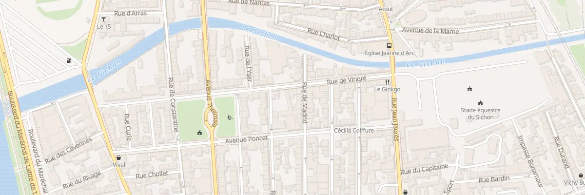 Plan du 34 Rue de Vingré à Vichy