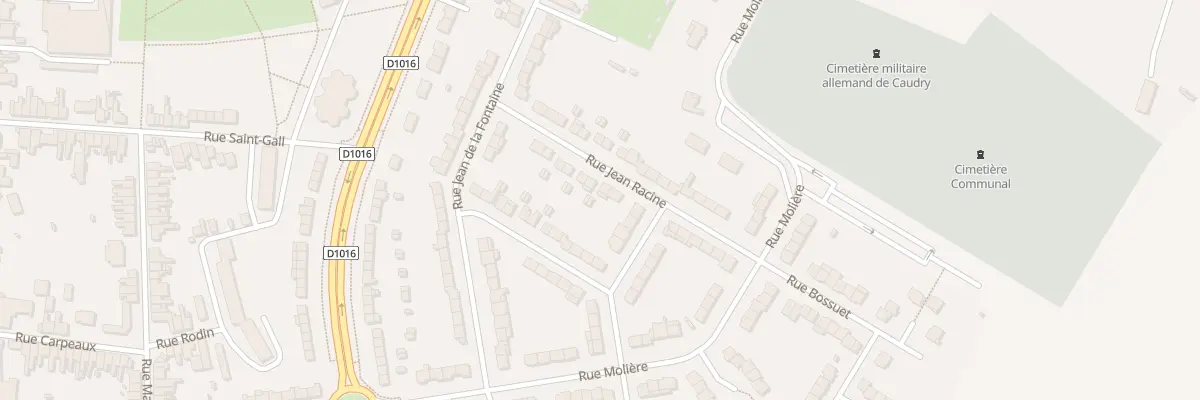 Plan du 14 Rue Jean Racine à Caudry