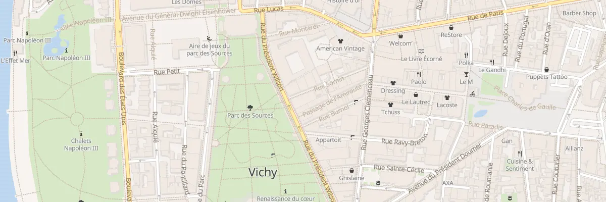 Plan du 22 Rue du President Wilson à Vichy