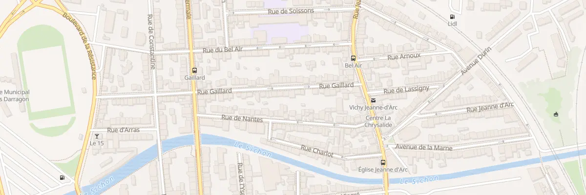Plan du 66 Rue Gaillard à Vichy
