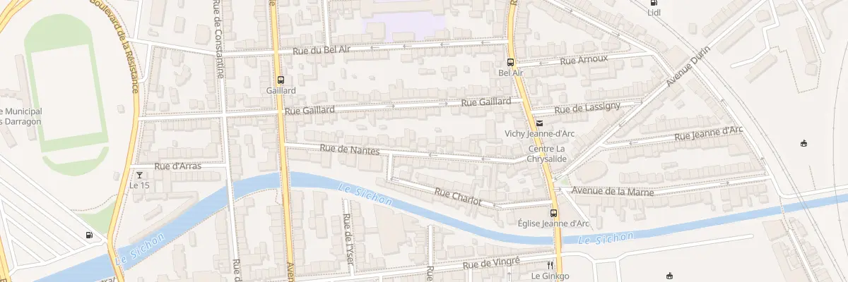 Plan du 33 Rue de Nantes à Vichy