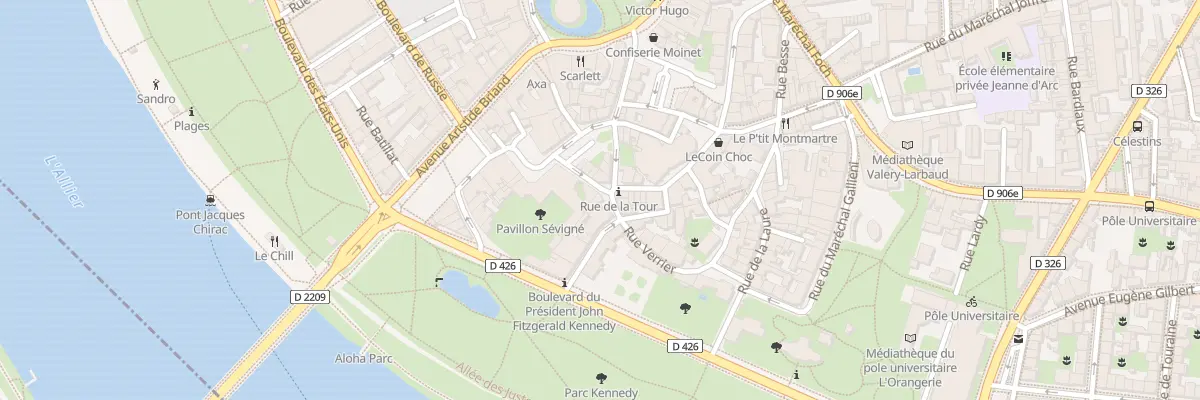 Plan du 11 Rue Verrier à Vichy