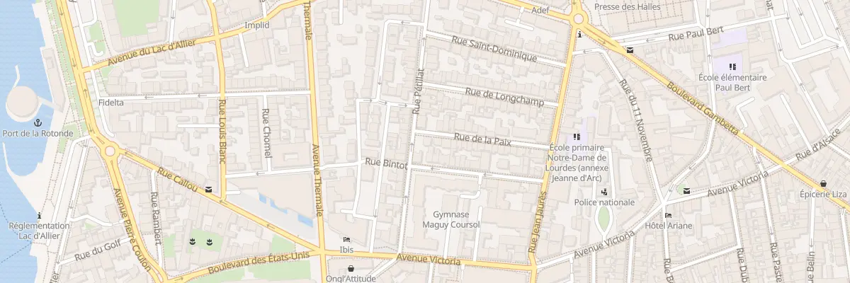 Plan du 22 Rue Pétillat à Vichy