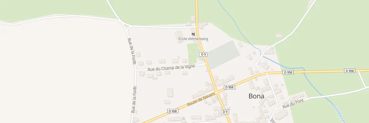 Plan du 2 Rue du Champ de la Vigne à Bona