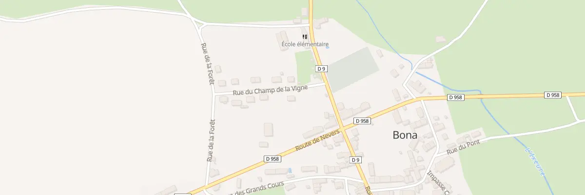 Plan du 1 Rue du Champ de la Vigne à Bona