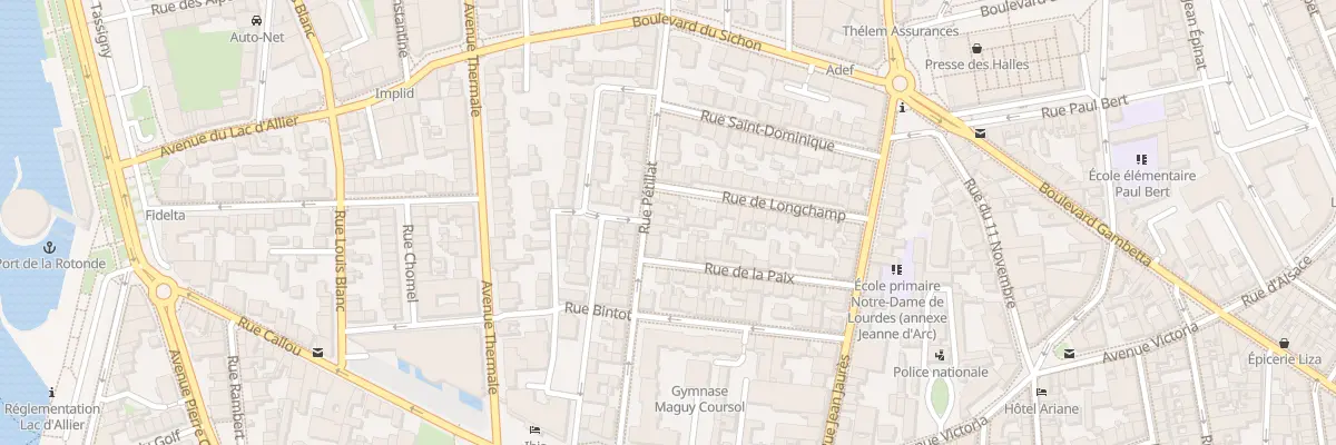 Plan du 28 Rue Pétillat à Vichy
