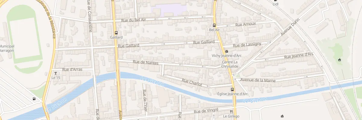 Plan du 35 Rue de Nantes à Vichy