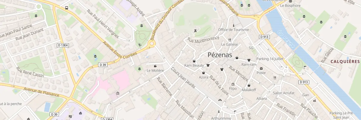 Plan du 20 Rue Emile Zola à Pézenas