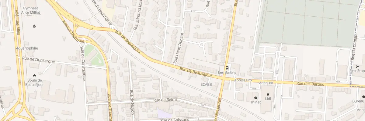 Plan du 2 Rue Henri Dunant à Vichy