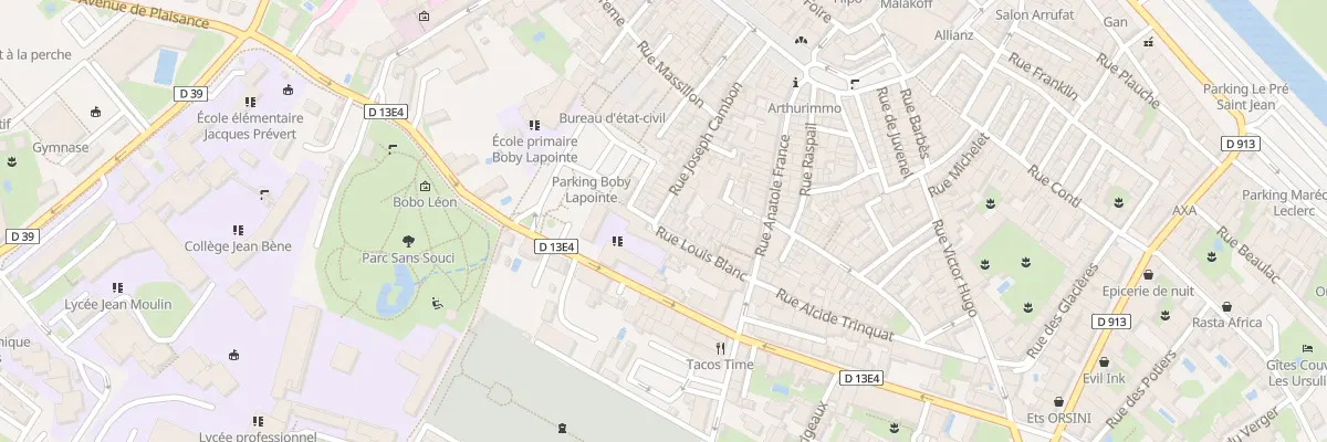 Plan du 28 Rue Louis Blanc à Pézenas